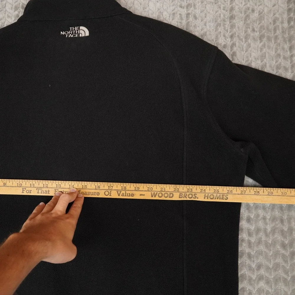 The North Face Fleece Jacket Mens L Black Full Zip Outdoor Hiking Polyester